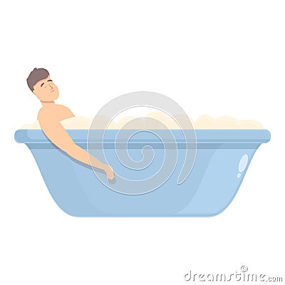 Spa warm bath icon cartoon vector. Water bathtub Vector Illustration