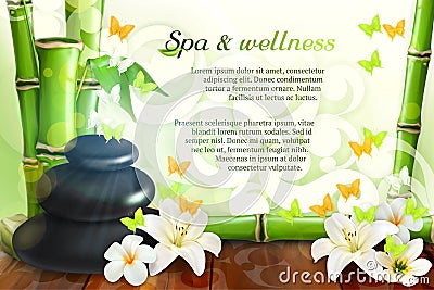 Spa and wellness background Vector Illustration