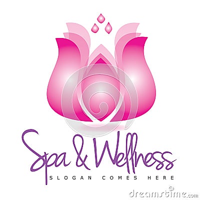 Spa and Wellness Logo Vector Illustration