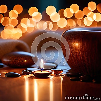 spa wellness relaxation and healing area concept photo Stock Photo