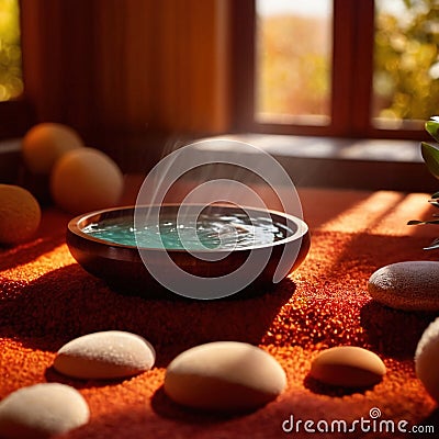 spa wellness relaxation and healing area concept photo Stock Photo