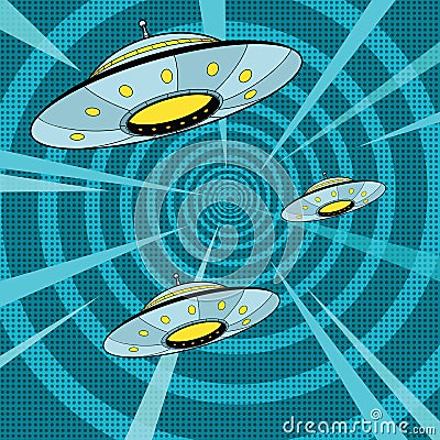 Space attack UFO Vector Illustration