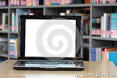 Space for copy at laptop screen Stock Photo