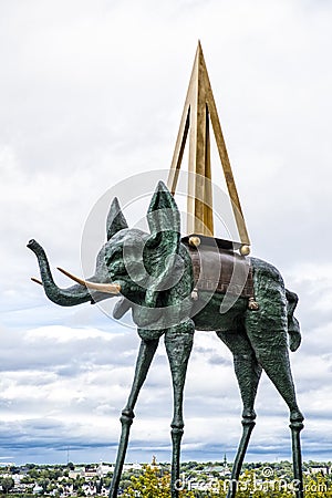 Space elephant sculpture in Quebec City Canada Stock Photo