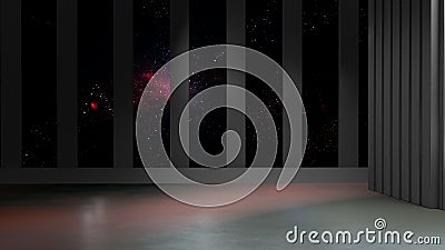 Space environment, ready for comp of your characters.3D rendering Stock Photo