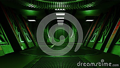 Space environment, ready for comp of your characters.3D rendering Stock Photo