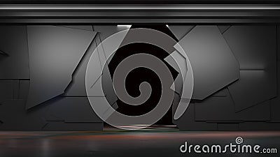 Space environment, ready for comp of your characters.3D rendering Stock Photo
