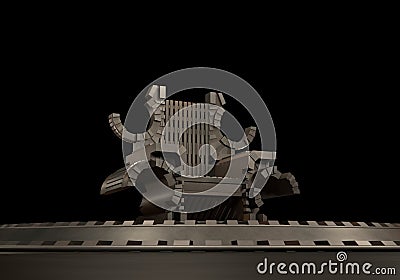 Space environment, ready for comp of your characters.3D rendering Stock Photo