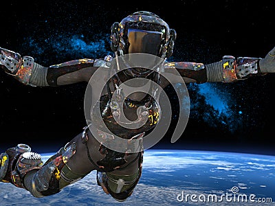 Space Explorer, Astronaut, Outer Space Stock Photo