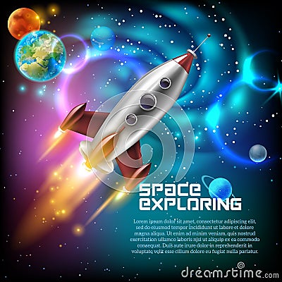 Space Exploration Illustration Vector Illustration