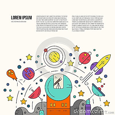 Space Exploration Vector Illustration