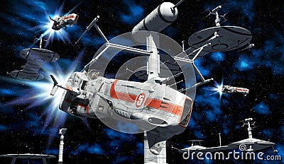 Space fleet Stock Photo