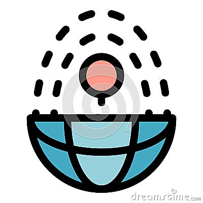 Space gravity power icon color outline vector Vector Illustration