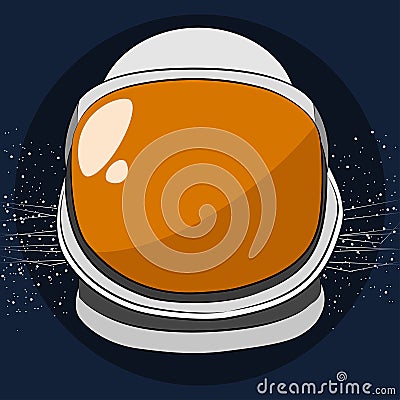 Space helmet Vector Illustration