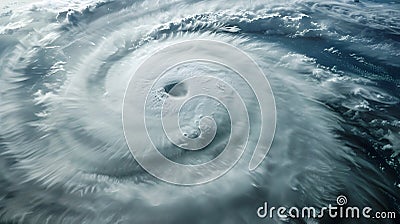 Space Hurricane with Vortex Winds Cartoon Illustration