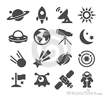 Space icons Vector Illustration