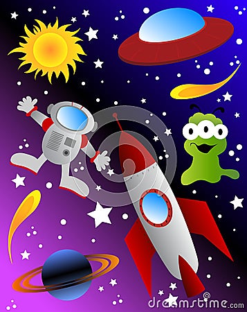 Space Icons Vector Illustration