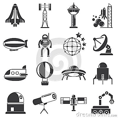 Space icons Stock Photo