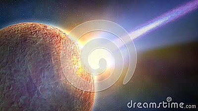 Space impact Stock Photo