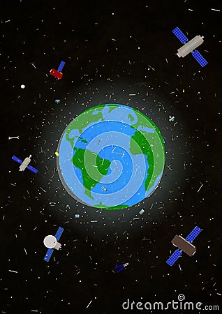 Space junk Stock Photo