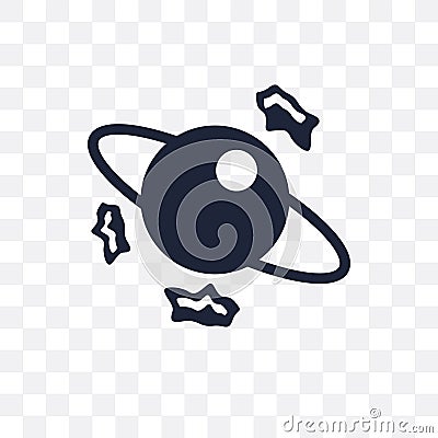 Space junk transparent icon. Space junk symbol design from Astronomy collection. Simple element vector illustration. Can be used Vector Illustration