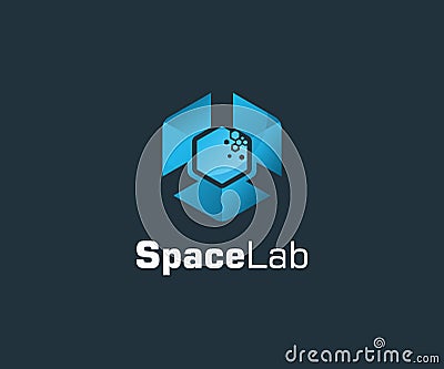 Space Lab logo design concept, Science logo design template Vector Illustration