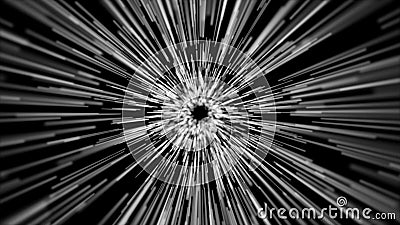 Space lines tunnel. Space travel Stock Photo