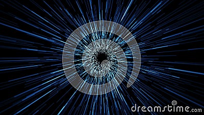 Space lines tunnel. Space travel Stock Photo