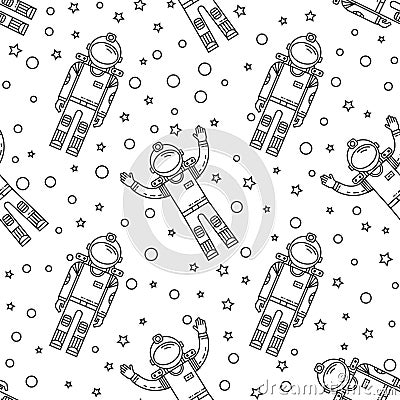 Space memphis seamless pattern. Vector Illustration