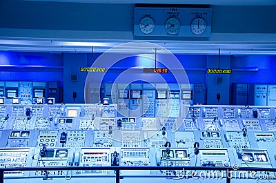 Space missions control center of NASA. John F. Kennedy Space Center. Workstation. Florida, USA Editorial Stock Photo