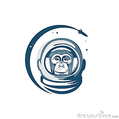 Space monkey, vector illustration Vector Illustration