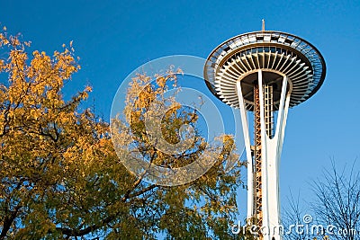 Space Needle in Seattle Editorial Stock Photo