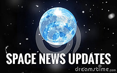 Space News Updates Illustration Header Background Stock Photo