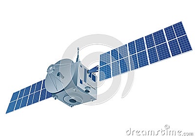Space orbital satellite Vector Illustration