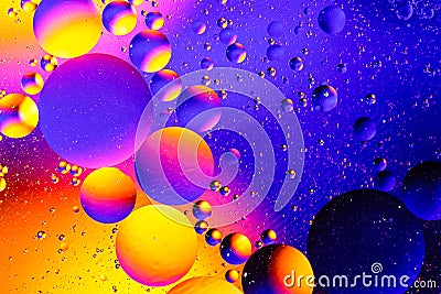 Space or planets universe cosmic abstract background. Abstract molecule atom sctructure. Water bubbles. Macro shot of air or molec Stock Photo