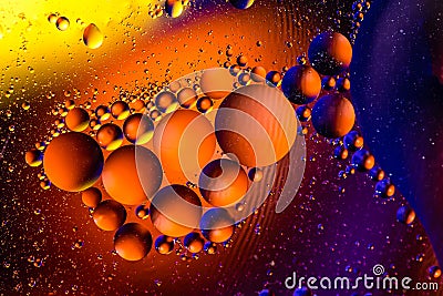 Space or planets universe cosmic abstract background. Abstract molecule atom sctructure. Water bubbles. Macro shot of air or molec Stock Photo