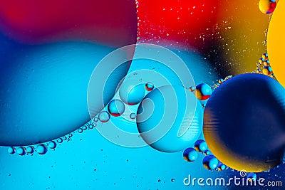 Space or planets universe cosmic abstract background. Abstract molecule atom sctructure. Water bubbles. Macro shot of air or molec Stock Photo