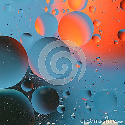 Space, planets, Universe cosmic abstract background. Abstract model of the atom of a molecule. Macro view. Abstract background of Stock Photo