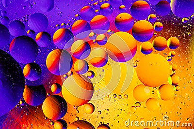 Space or planets universe cosmic abstract background. Abstract molecule atom sctructure. Water bubbles. Macro shot of air or molec Stock Photo