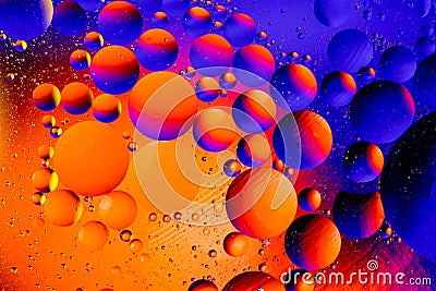 Space or planets universe cosmic abstract background. Abstract molecule atom sctructure. Water bubbles. Macro shot of air or molec Stock Photo