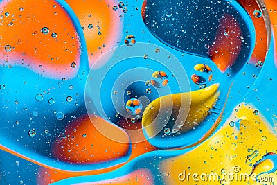 Space or planets universe cosmic abstract background. Abstract molecule atom sctructure. Water bubbles. Macro shot of air or molec Stock Photo