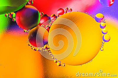 Space or planets universe cosmic abstract background. Abstract molecule atom sctructure. Water bubbles. Macro shot of air or molec Stock Photo