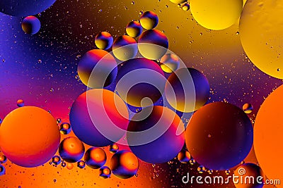 Space or planets universe cosmic abstract background. Abstract molecule atom sctructure. Water bubbles. Macro shot of air or molec Stock Photo