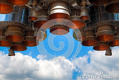 Space rocket engine Editorial Stock Photo