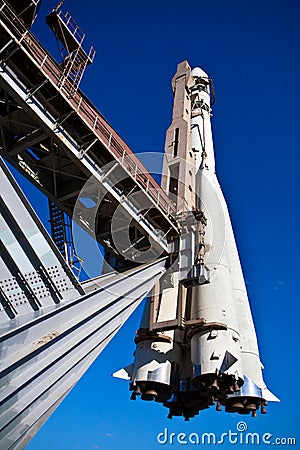 Space rocket - exposition on VDNH. Moscow Stock Photo