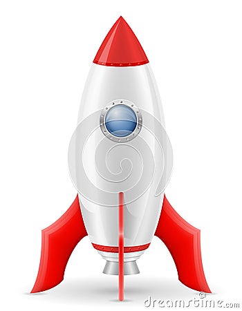 Space rocket retro spaceship vector illustration Vector Illustration