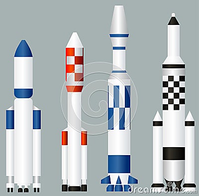 Space rockets Vector Illustration