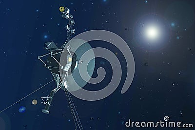 Space satellite in the dark space. Elements of this image were furnished by NASA Stock Photo
