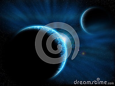 Space scene Stock Photo