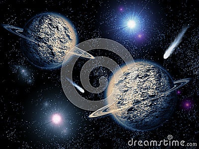 Space scene Stock Photo